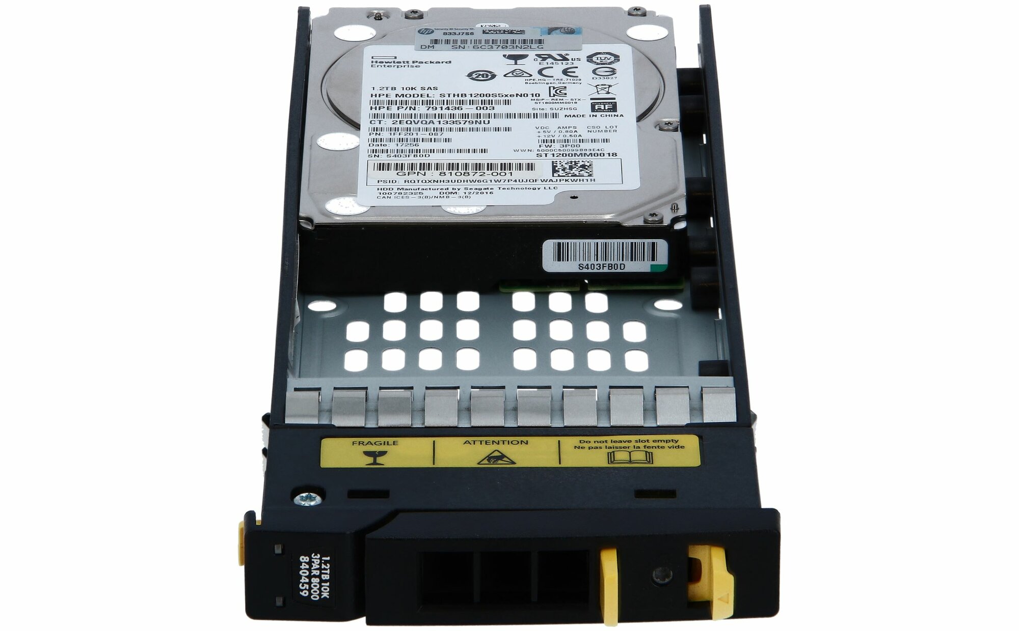 Жесткий диск HP 3PAR 840459-001 1.2TB SAS 10K 2.5" 12Gb/s ST1200MM0018 K2P93A 791436-003