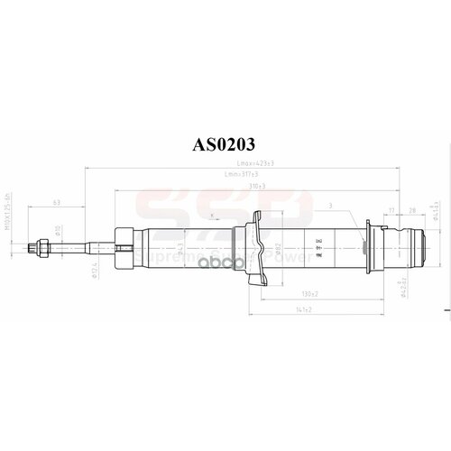 Стойка Амортизационная Ssp 341260 51605-S10-A01 Honda Cr-V Rd1 95- Front Lh=Rh SSP арт. AS0203
