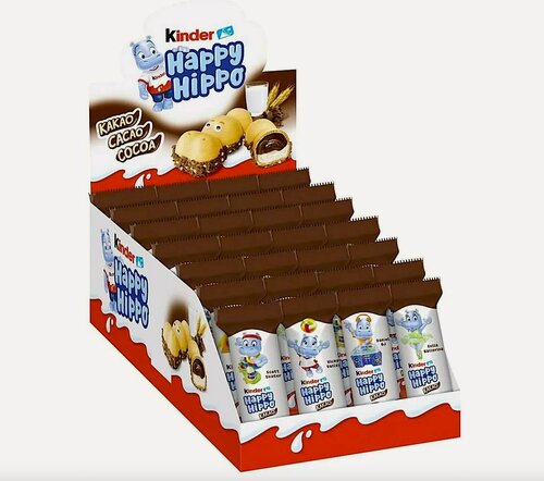 Изображение товара Печенье Kinder Happy Hippo / Киндер Хеппи Хиппо с вкусом какао, 28шт. х 20,7г, Германия