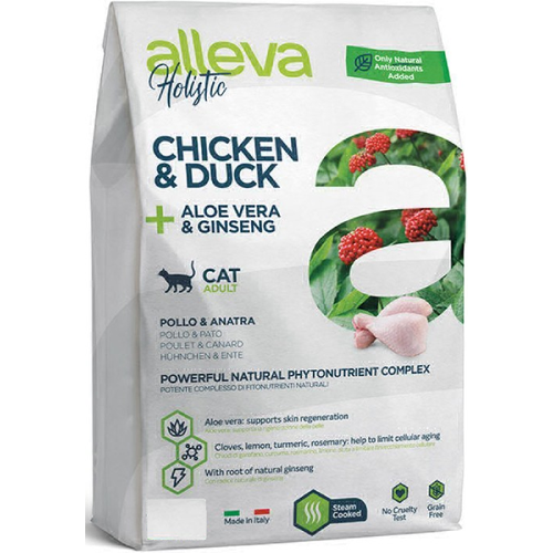 ALLEVA HOLISTIC Беззерновой сухой корм для кошек с Курицей и Уткой
