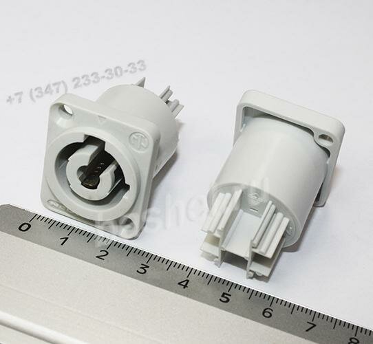 Гнездо силовое PowerCon 20A, тип B. Neutrik NAC3MPB, блочный, Neutrik
