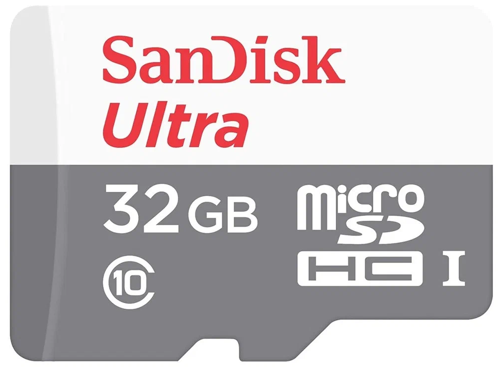 Карта памяти SanDisk microSDHC 32 ГБ Class 10 V10 A1 UHS-I R/W 100/10 МБ/с 1 шт серый