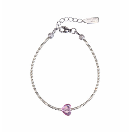 Браслет one wrong detail кристаллы Swarovski размер 16 см размер one size серебристый 2900₽