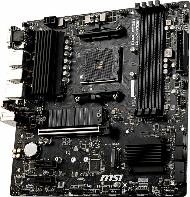 Материнская плата MSI B550M PRO-VDH WIFI Soc-AM4 AMD B550 4xDDR4 mATX AC97 8ch(7.1) GbLAN RAID+HDMI+DP — фото 1