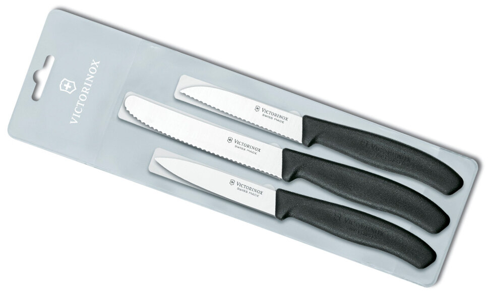 Набор ножей кухонных Victorinox Swiss Classic Paring (6.7113.3) 3 шт черный - фото №10