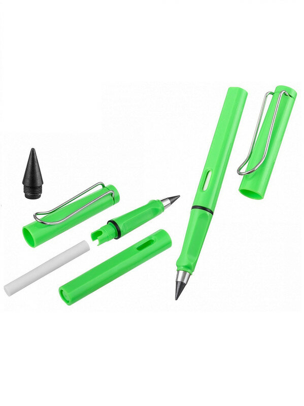 Вечный карандаш с ластиком 13,7 см корпус зеленый