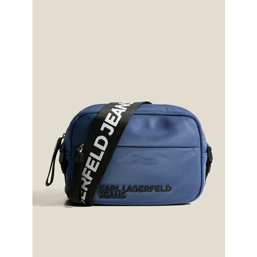 Сумка кросс-боди Karl Lagerfeld фактура гладкая синий 15297₽