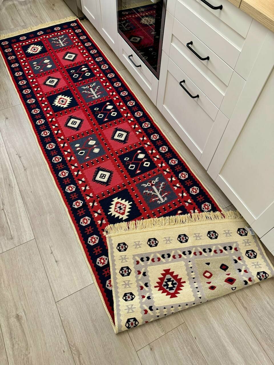 Ковер дорожка хлопковый безворсовый 80×300 — фото 1