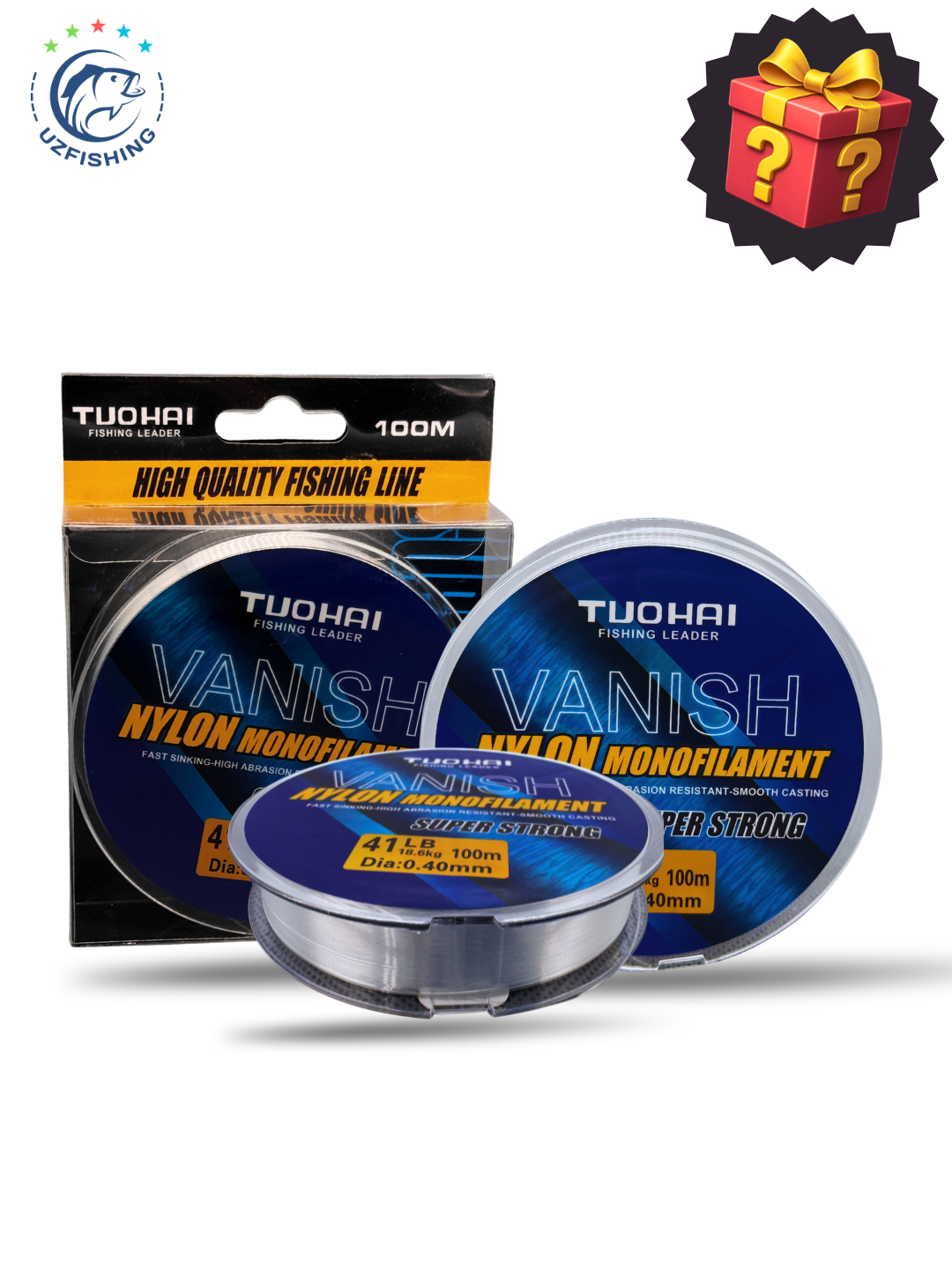 Леска рыболовная нейлоновая TUOHAI Vanish монофильная, прозрачная, 100 метров