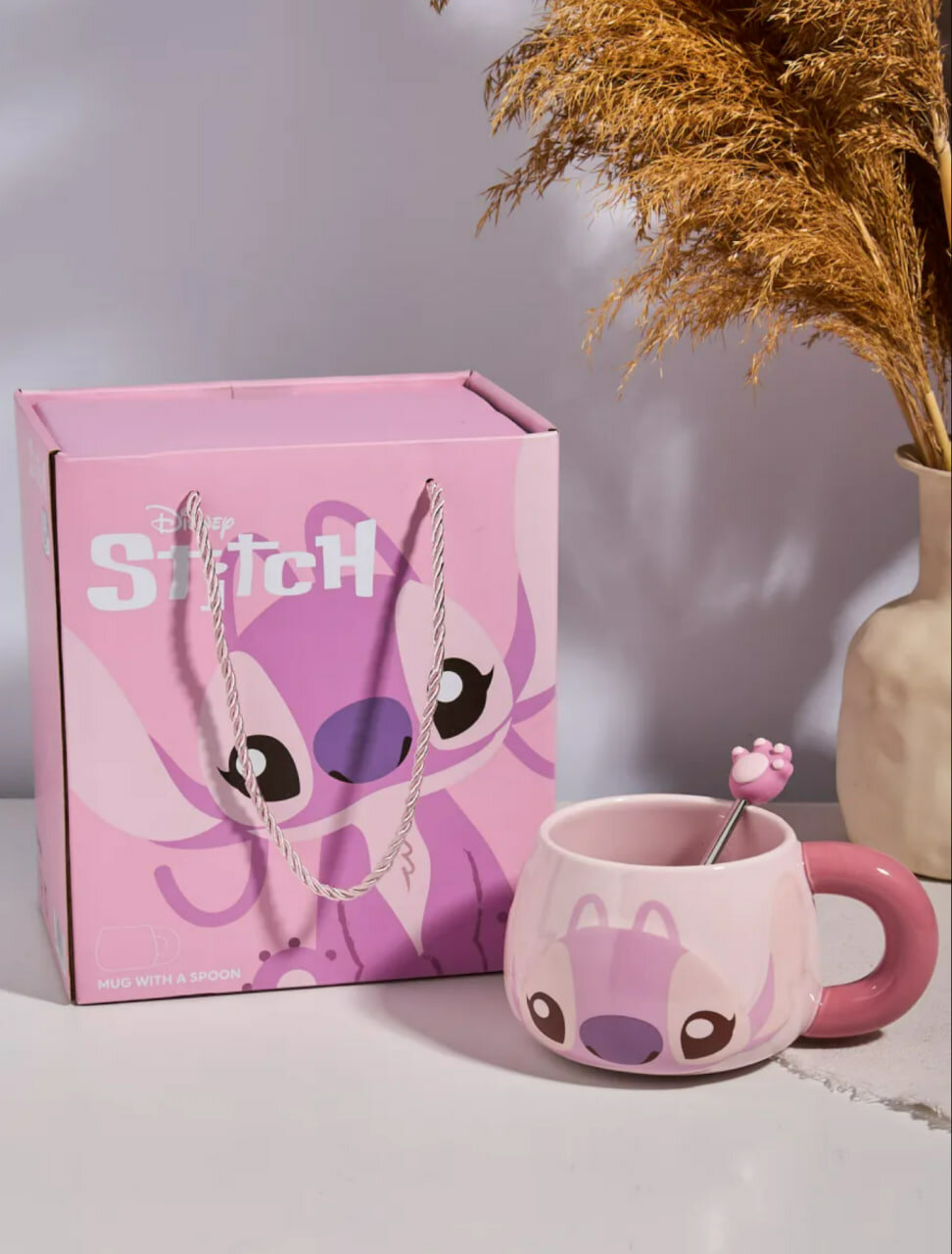 Кружка "Стич" Тепло в Руках, керамика, противоскользящая, для детей, 15 см, 650 мл