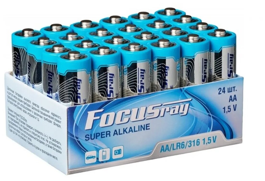 Батарейка FOCUSray Super Alkaline АА, 24 ш