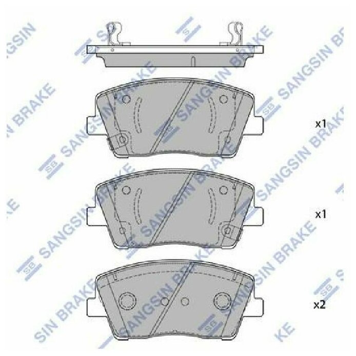 Колодки торм. пер. SANGSIN BRAKE SP1876 | цена за 1 шт