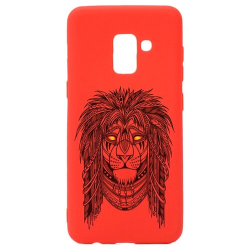 фото Чехол soft touch art grand leo для samsung galaxy a8 (2018) sm-a530 красный gosso