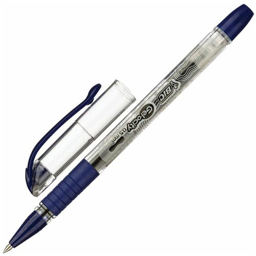 Ручка гелевая с грипом BIC Gelocity Stic, синяя, узел 0,5 мм, линия письма 0,29 мм, CEL1010265, 143752