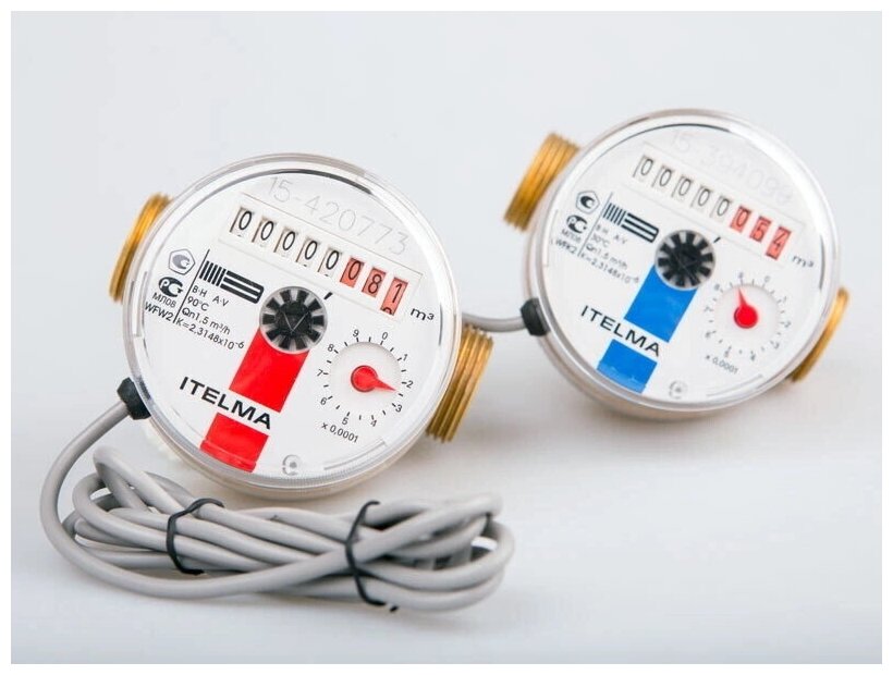 Счетчик импульсный для горячей воды Itelma 1/2" 80мм (без соединений) - фотография № 6