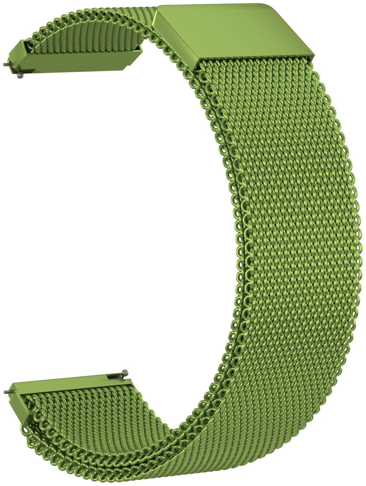 Ремешок металлический GSMIN Milanese Loop 20 для Samsung Gear Sport / S2 Classic / Galaxy Watch (42 mm) / Watch Active (Оливковый)