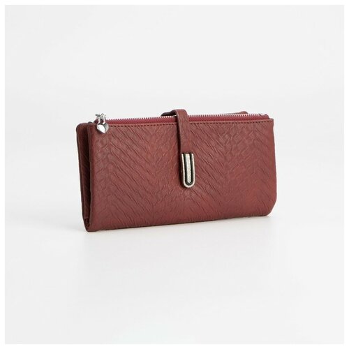 фото Кошелёк на кнопке, цвет бордовый нет бренда