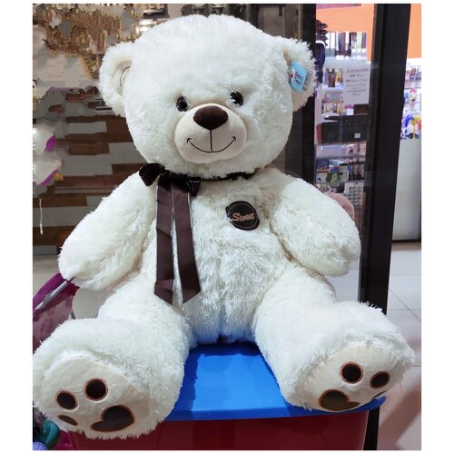 Купить Мягкая игрушка медведь 110 см, Плюшевый мишка молочный 110 см (объемный размер), Китай, белый/бежевый, искусственный мех, female