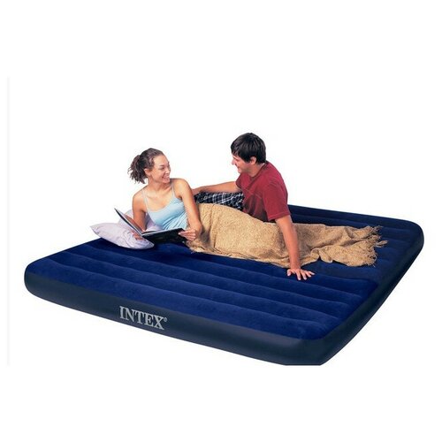 фото Надувная кровать "classic downy airbed dura-beam", 183x203x25 см intex