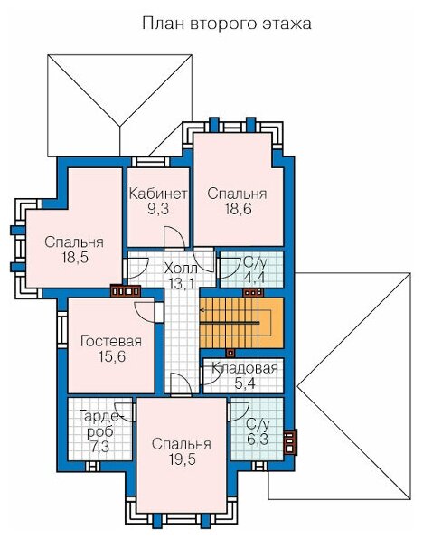 Проект дома Catalog-Plans-58-87B (264,29кв.м, 17,3x16,4м, газобетонные блоки 400) - фотография № 3