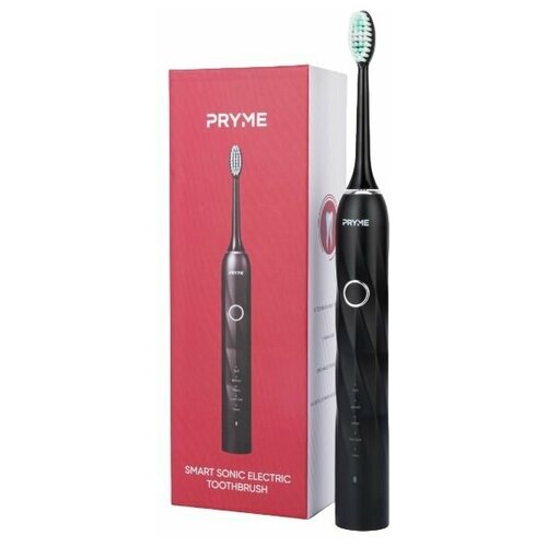 Электрическая ультразвуковая зубная щетка PRYME 8 насадок 5 режимов черная 514600₽