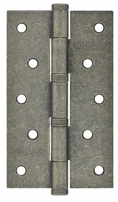 Петли дверные 2 шт. Нора-М 5"-2ВВ универсальные (125х75х2,5) - Застаренное серебро