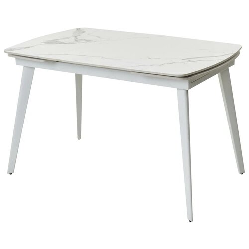Стол ELIOT 120 GLOSS STATUARIO WHITE SINTERED STONE / WHITE М-City