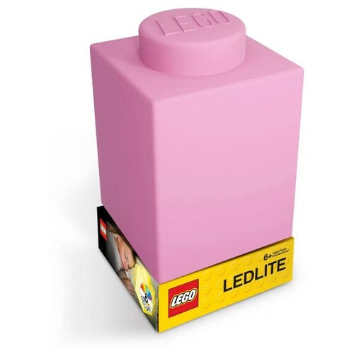 фото Фонарик силиконовый "lego", розовый