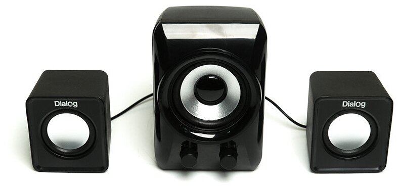 Колонки DIALOG AС-202UP BLACK колонки 2.1,11W RMS, черные, питание от USB