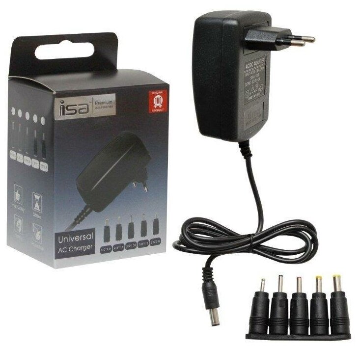 Блок питания 12V 2A 5525 сетевой с адаптерами 5030 4017 35135 3011 2508 79900₽