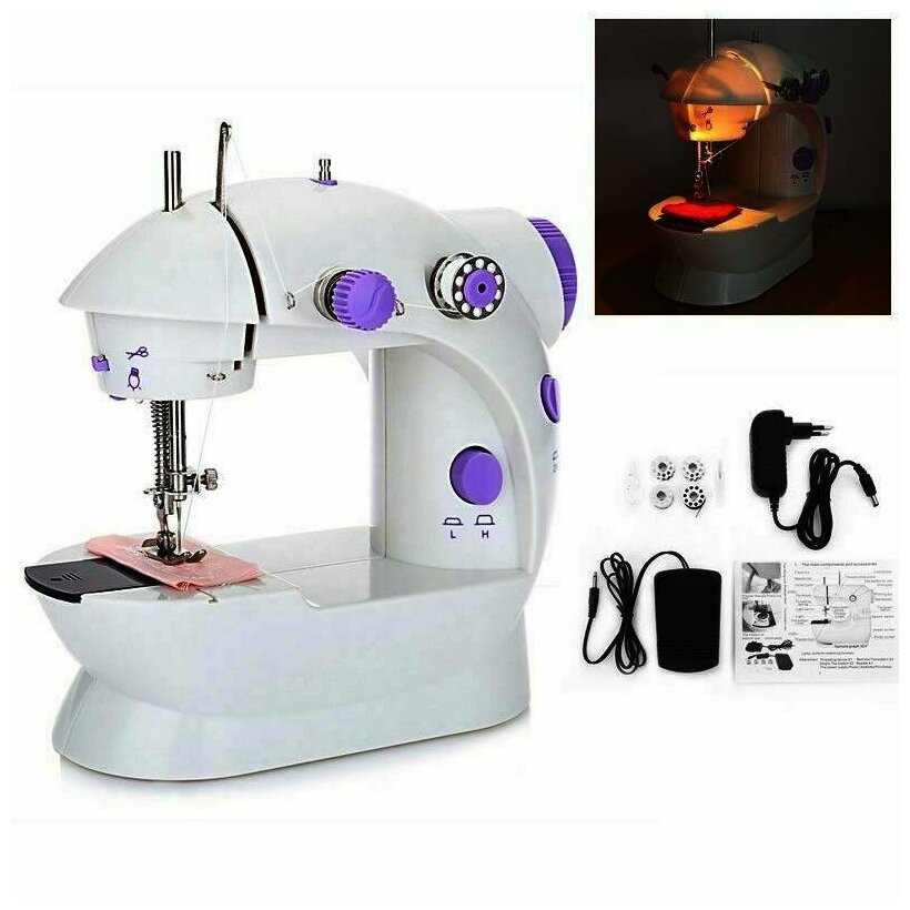 Швейная Мини Машинка Mini Sewing Machine / Швейная машинка / Портативная швейная машинка / Компактная швейная машинка / Рукодельница / Luoweite - фотография № 7