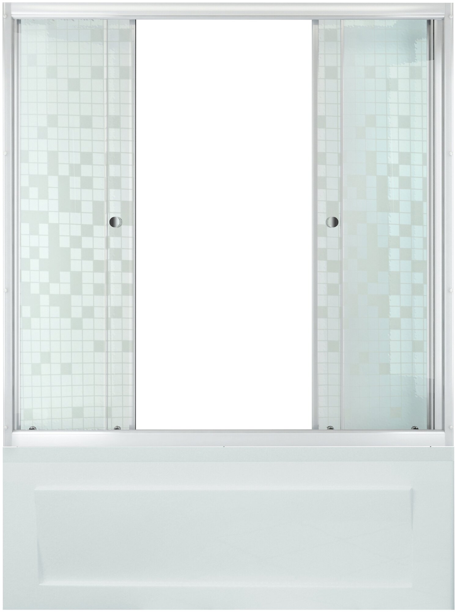 Шторка для ванны Triton Мозаика 1700 Аква, с рисунком, белый (Щ0000025978)
