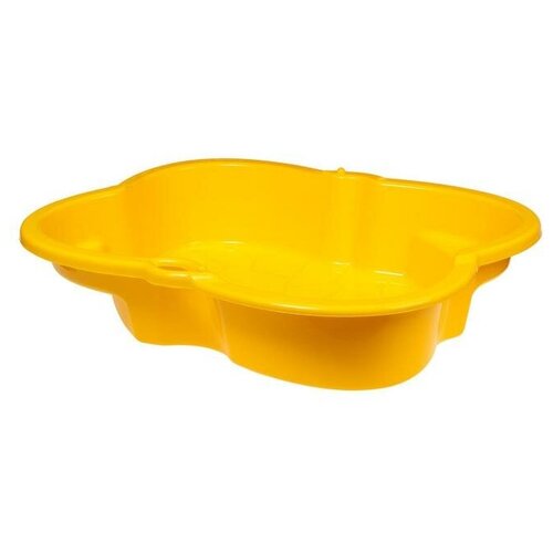 Песочница пластиковая, 94 × 70 × 19 см, жёлтая, 1 шт, «Синбад»