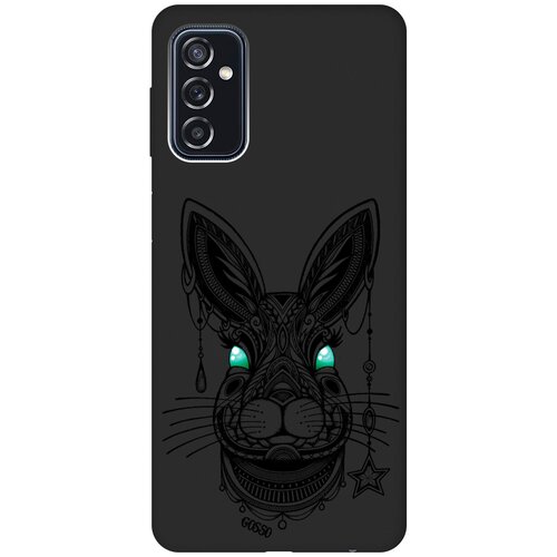 Матовый Soft Touch силиконовый чехол на Samsung Galaxy M52 5G, Самсунг М52 с 3D принтом Grand Rabbit черный матовый soft touch силиконовый чехол на samsung galaxy m52 5g самсунг м52 с 3d принтом mindmap черный