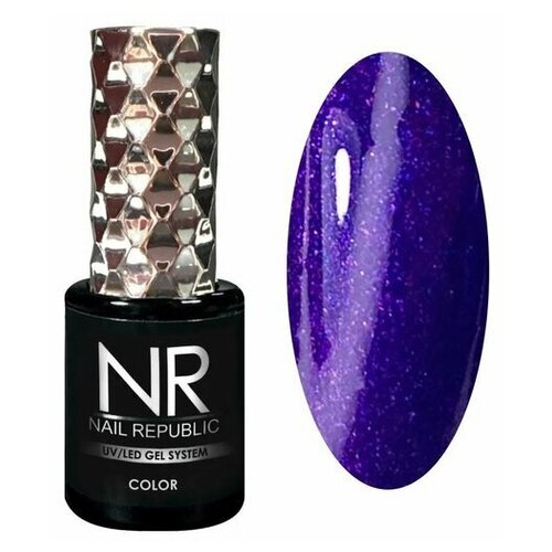 фото Nail republic гель-лак для ногтей color, 10 мл, 10 г, 395 авантюрин лиловый