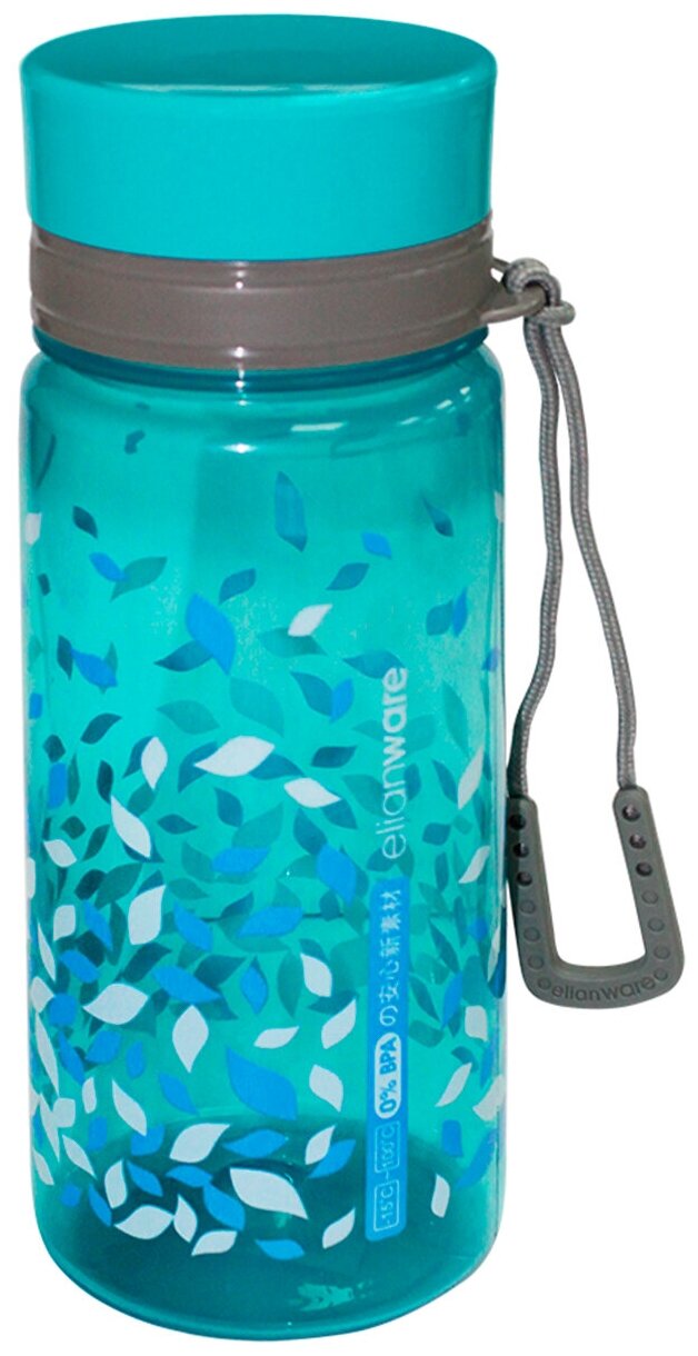 Бутылка для воды с ремешком 0,65л цвет голубой