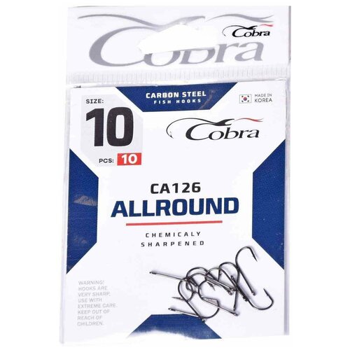 COBRA Крючки Cobra ALLROUND CA126 № 10, 10 шт.