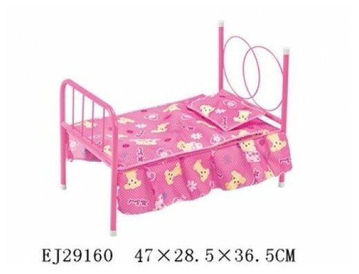 Кроватка для кукол, металл FL981