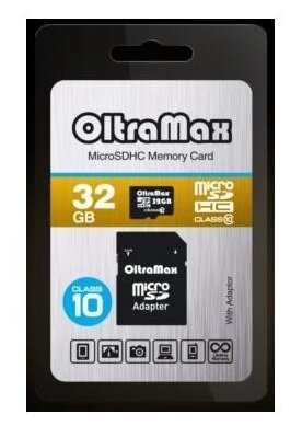 Карта памяти OLTRAMAX MicroSDHC 32GB Class10