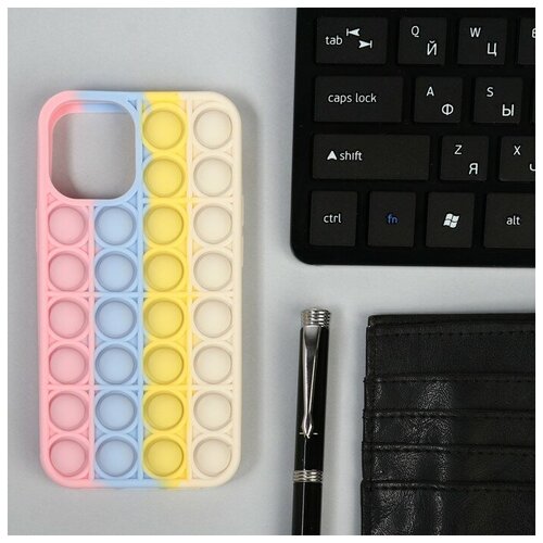 Чехол POP IT, для iPhone 12 mini, силиконовый, разноцветный