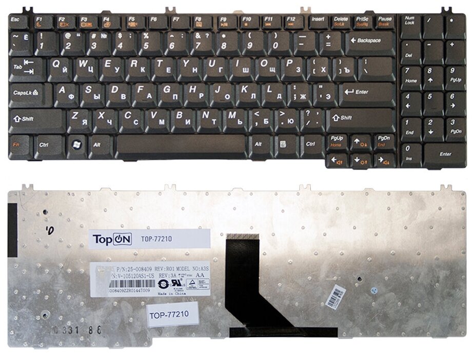 Клавиатура для ноутбука Lenovo IdeaPad B550 B560 G550 G550A G550M pn 25-008405 25-008432 25-011333 1410₽