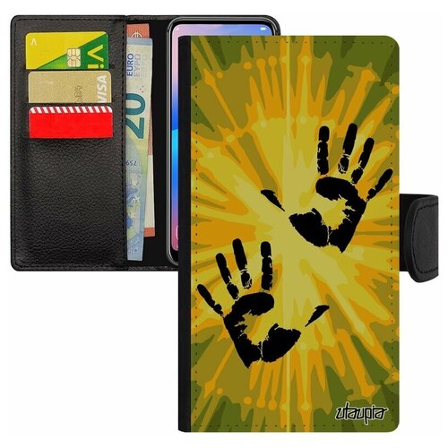 фото Чехол книжка для телефона apple iphone 7, "отпечаток ладони" arm rasta utaupia