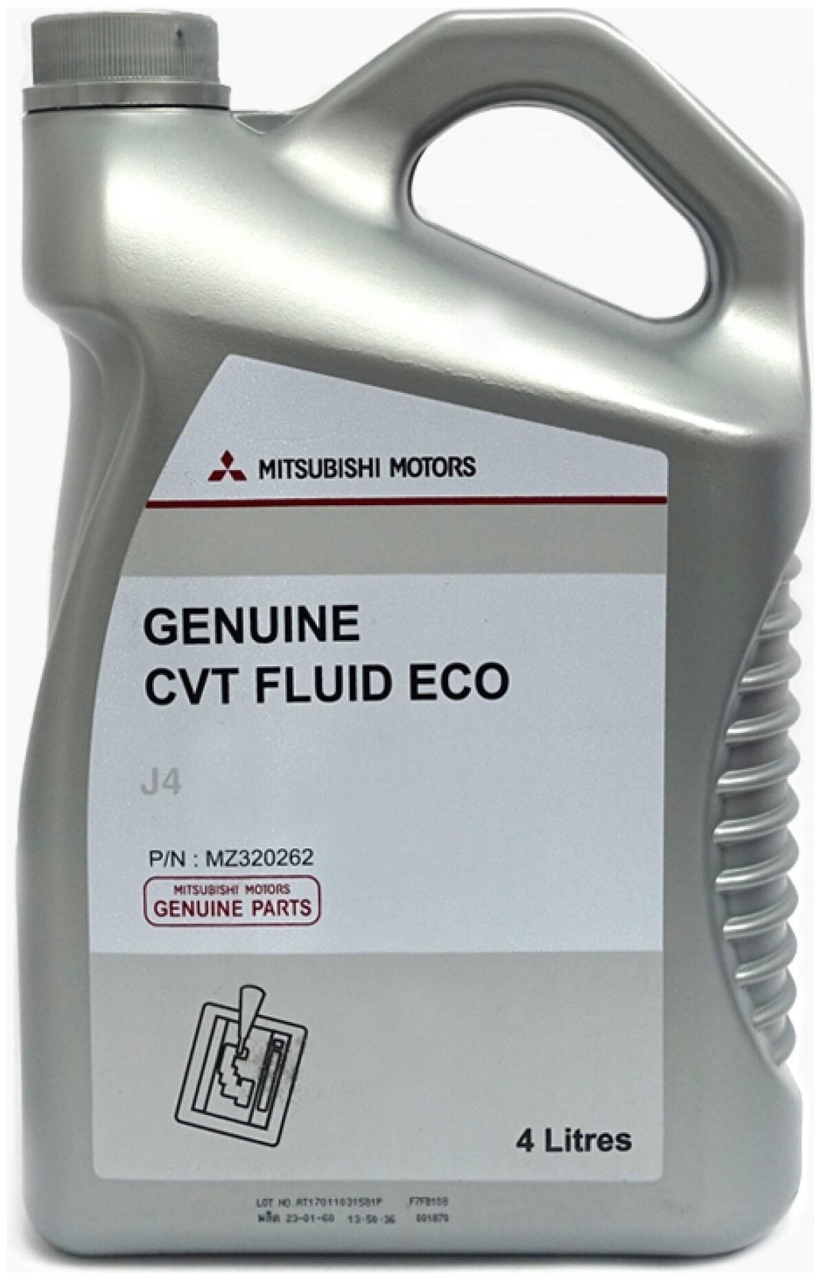 Mz320262_жидк.гид. Cvt Fluid Eco (4L)! Mitsubishi MITSUBISHI арт. MZ320262