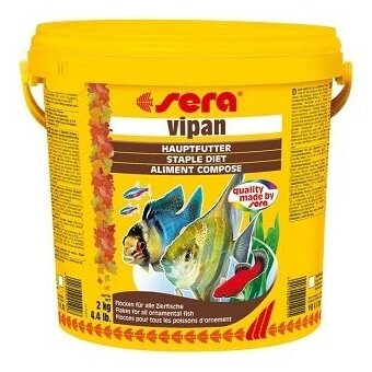 Сера Корм для рыб основной в хлопьях VIPAN NATURE 10000 мл 2 кг (ведро)