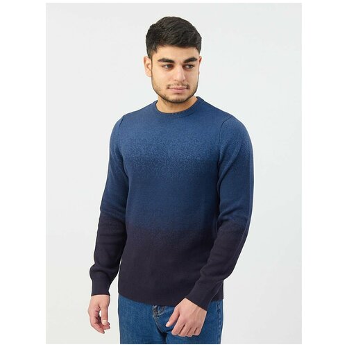 Джемпер POOLL PARK, длинный рукав, силуэт полуприлегающий, удлиненный, трикотажный, размер M(48), синий