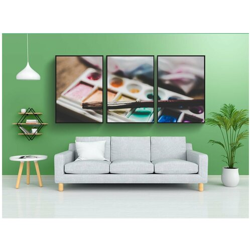 фото Набор модулных постеров для интерьера "цвет, яркий, краска" 60x90 см. в тубусе, без рамки lotsprints