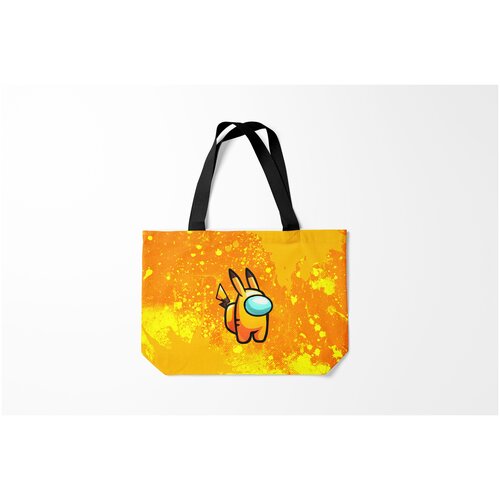 фото Сумка-шоппер / 46х35 см / геймерам / among us pikachu burnettie