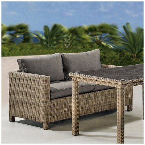 Комплект плетеной мебели T256B/S59B-W65 Light brown