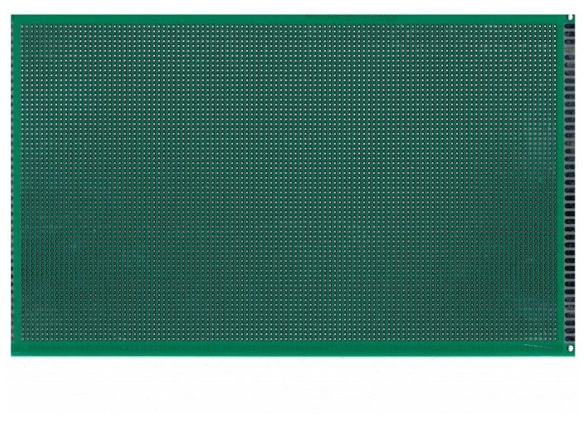 фото Двусторонняя макетная плата 18х30 см, зеленая