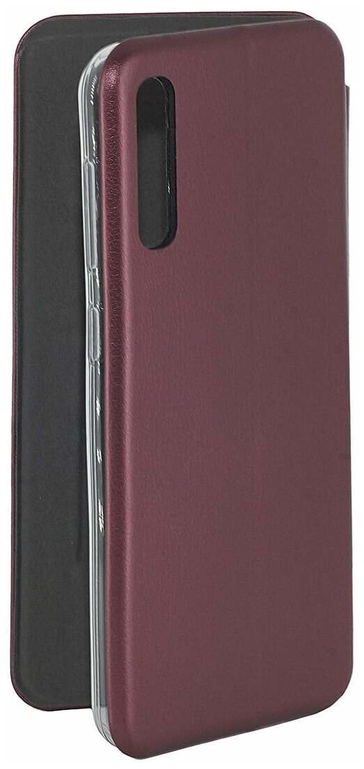 Чехол для телефона SAMSUNG A50/ A50s/ A30s бордовый противоударный откидной с подставкой кейс с магнитом защитой экрана и отделением для карт